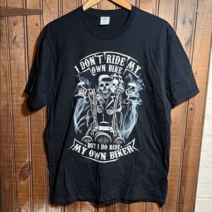 Gildan Black Biker Graphic Tee